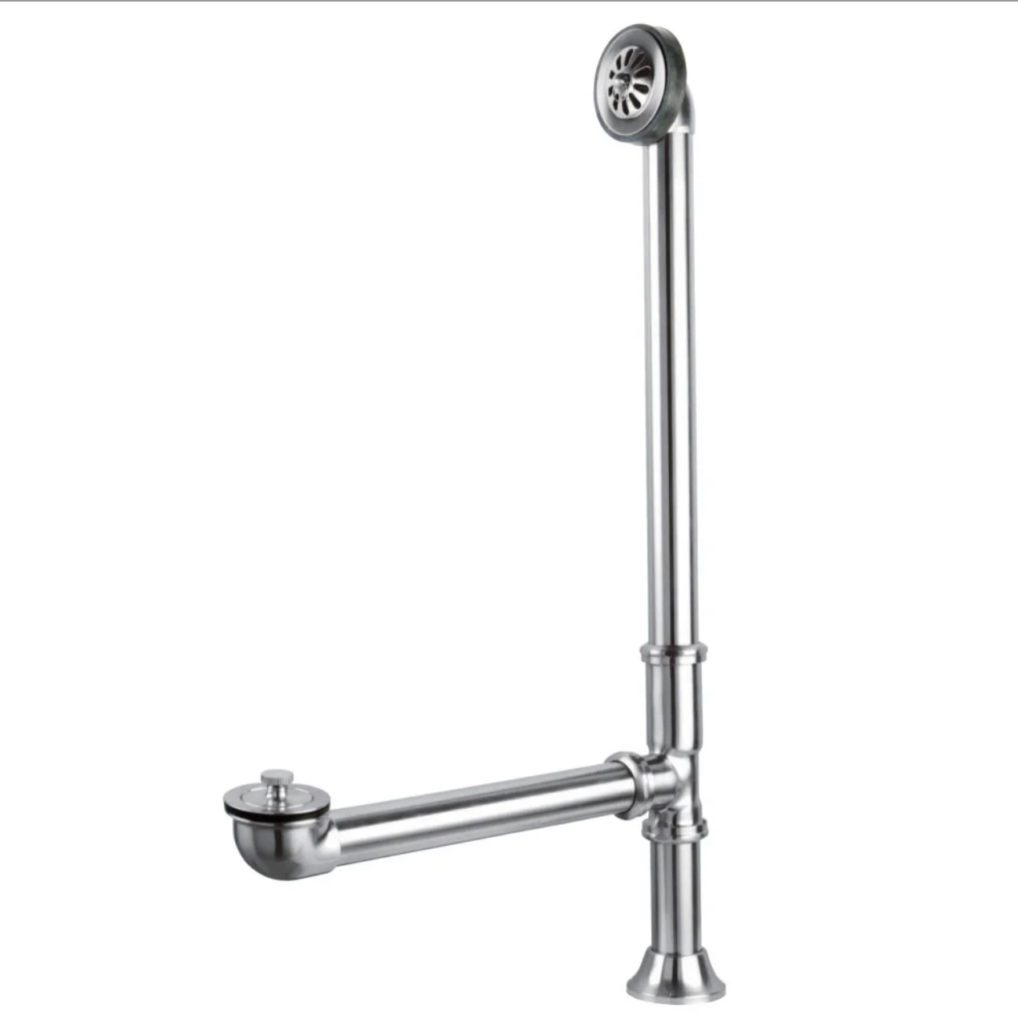 Clawfoot Tub Waste and Overflow Drain - Polished Chrome