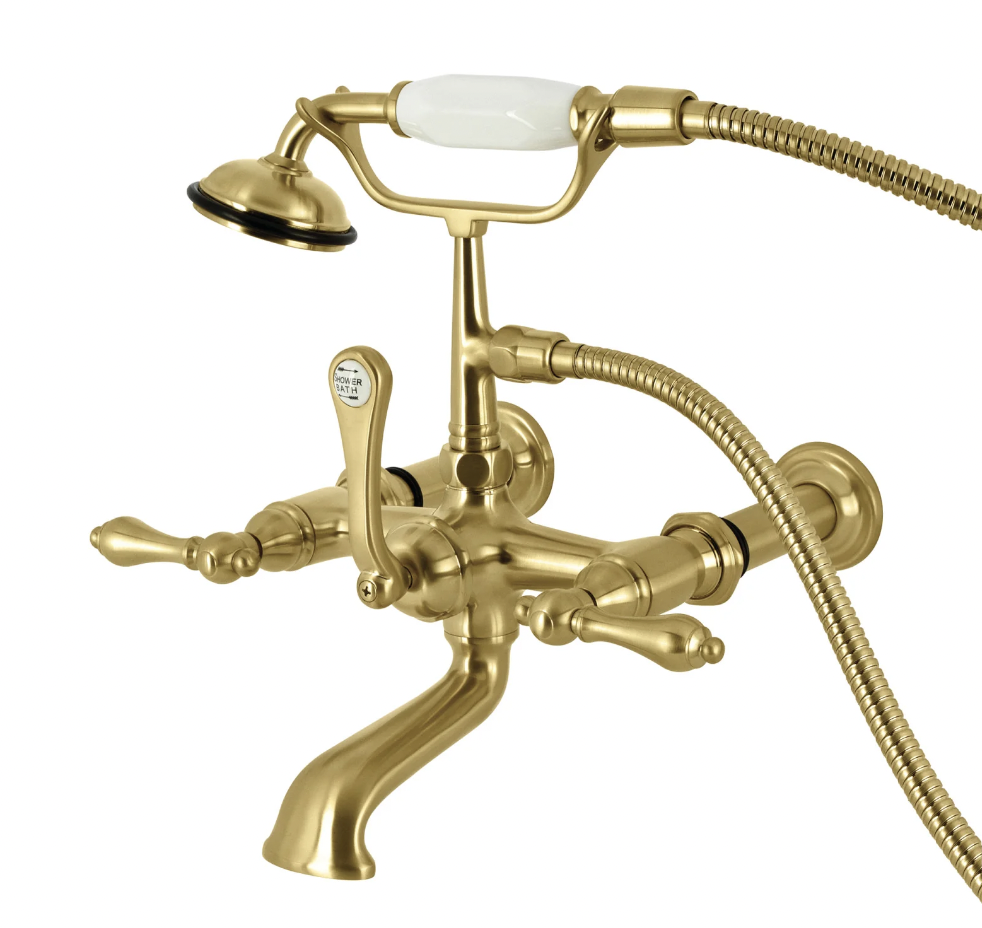 Edwardian Faucet Wall Mount -Brushed Brass