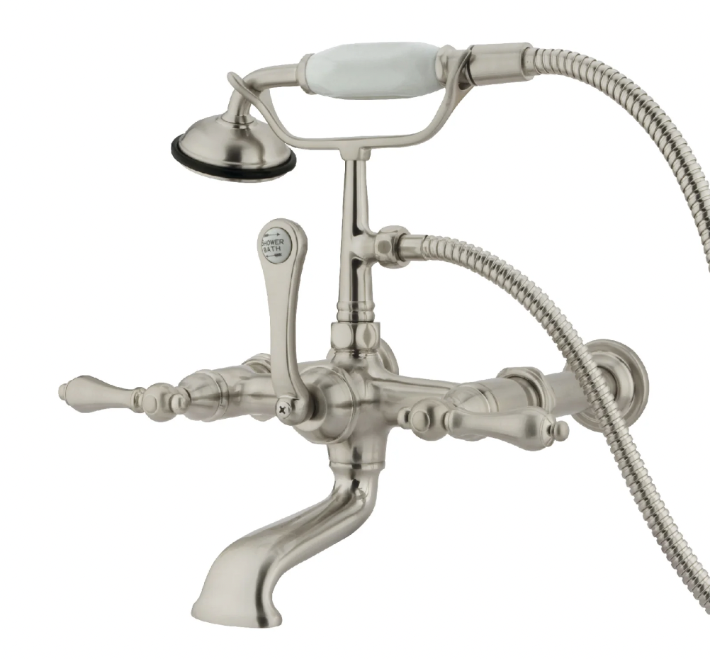 Edwardian Faucet Wall Mount-Brushed Nickel